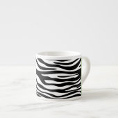 Zebraprint, strepen, zwart-wit, Jouw naam Espresso Kop (Voorkant rechts)