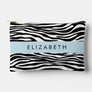 Zebraprint, strepen, zwart-wit, Jouw naam Etui