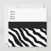 Zebraprint Verjaardagsuitnodiging Kaart (Achterkant)
