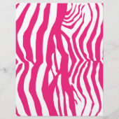 Zebraprint, zebrastrepen, zwart-wit, roze flyer (Achterkant)