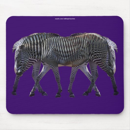 Zebras African Horse Wildlife Art Mousepad Muismat (Voorkant)