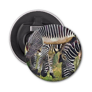 ZEBRAS BUTTON FLESOPENER