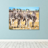 Zebras Canvas Afdruk (Insitu (Houten vloer))