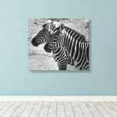Zebras Canvas Afdruk (Insitu (Houten vloer))