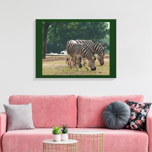 Zebras Canvas Afdruk (Insitu (Woonkamer))