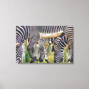 ZEBRAS CANVAS AFDRUK