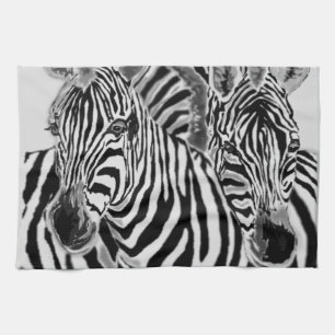 Zebras Couple Cuisine Serviette Famille