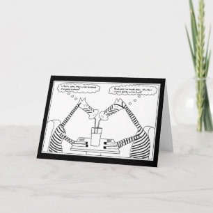 Zebra's delen een milkshake verjaardag Kaart