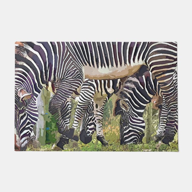 ZEBRAS DEURMAT (Voorkant)