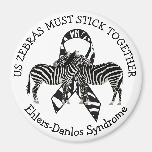 Zebras EDS Syndrome Ehlers-Danlos Magnet (Devant)