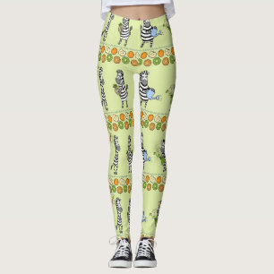 Zebra's en vruchten Naadloos Patroon Leggings