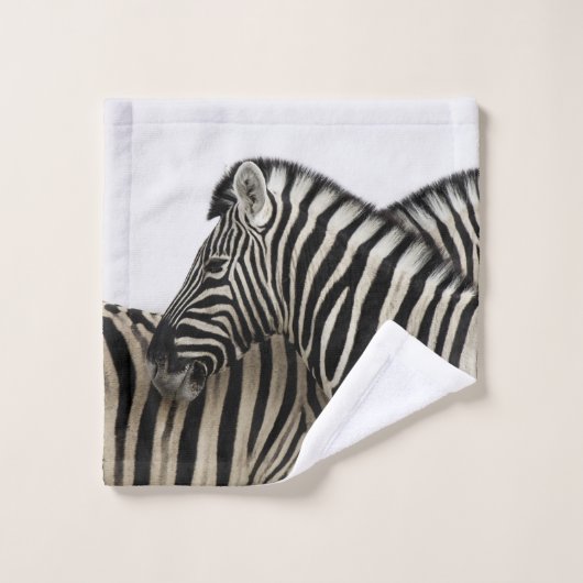 Zebras face à face (Gant de toilette)