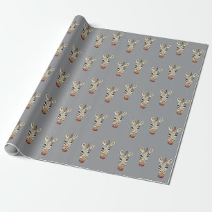 Zebra's Head Wrapping Paper Cadeaupapier