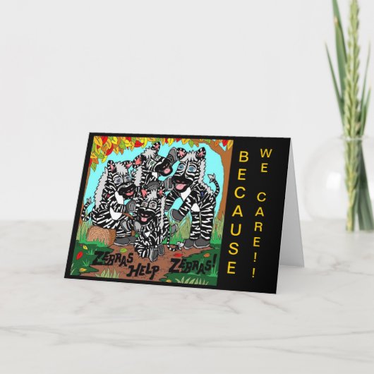 ZEBRAS HELPEN ZEBRAS OMDAT WIJ KAART GEVEN (Voorkant)