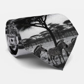 Zebras in Afrika Olieverf, Stropdas (Opgerold)