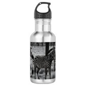 Zebras in Afrika Olieverf, waterfles (Voorkant)