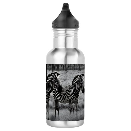 Zebras in Afrika Olieverf, waterfles (Rechts)