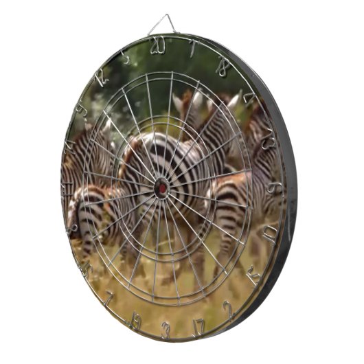 Zebra's in beweging: een reis van duizend mijl dartbord (Voorkant Rechts)