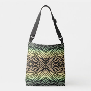 Zebra's in het bos crossbody tas