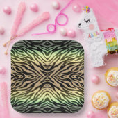 Zebra's in het bos papieren bordje (Feest)