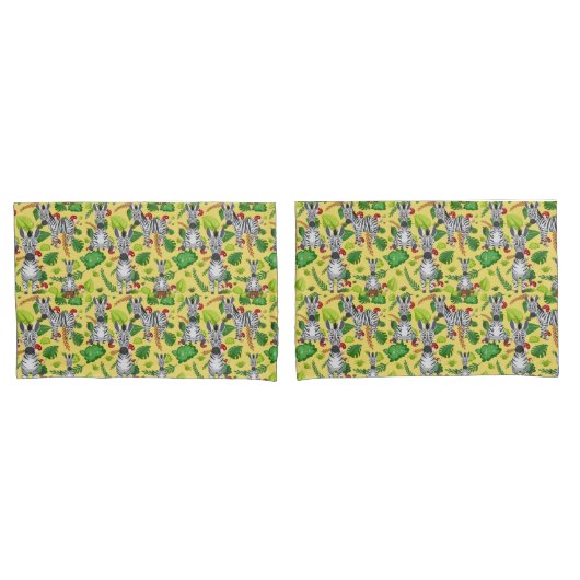 Zebra's in het wild kussensloop (Voorkant-Set)