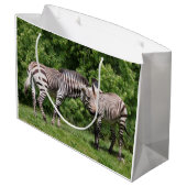 Zebra's in Love Geschenktas Large Cadeautasje (Achterkant Gekanteld)