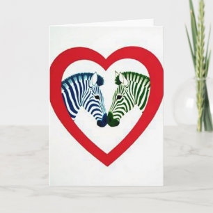 Zebra's in Love Gestreepte Kaart