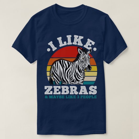 Zebra's Introvert Retro T-shirt (Design voorkant)