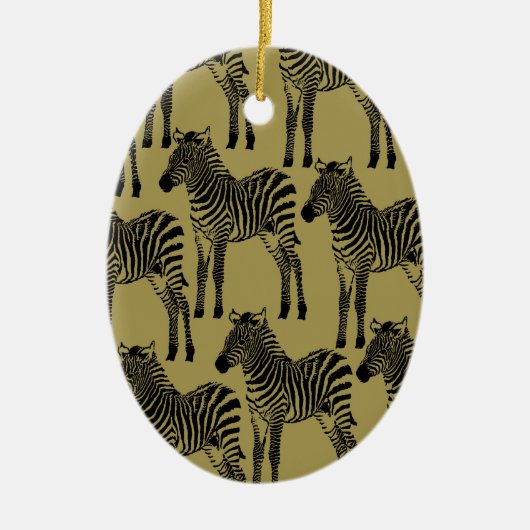 Zebras Keramisch Ornament (Voorkant)