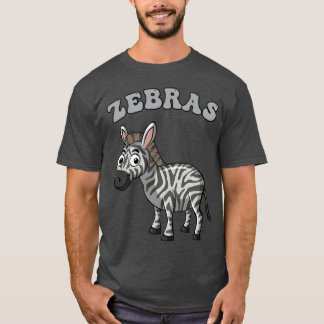 Zebras kind dier retro t-shirt