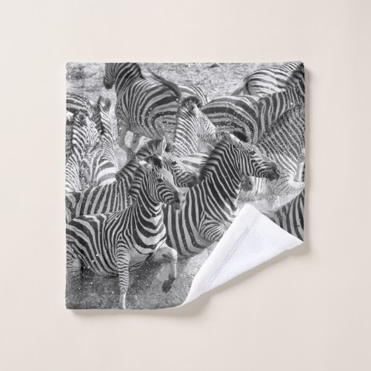 Zebras loopt bad handdoek (Wasdoekje)