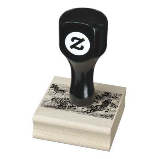 Zebras loopt rubberstempel (Stempel)