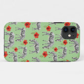 Zebras onder Hibiscus Flowers Case-Mate iPhone Case (Achterkant (horizontaal))