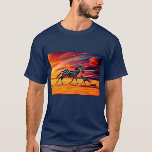 Zebra's op de Run T-Shirt (Voorkant)