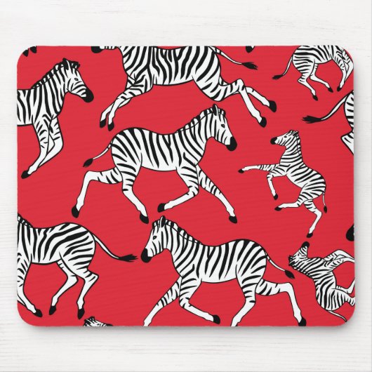 Zebras, rode Muismat (Voorkant)