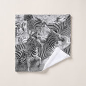 Zebras running (Gant de toilette)