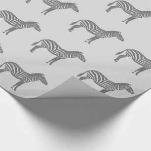 Zebras - Schaduwen van Grijs/Grijs Cadeaupapier