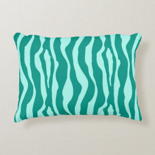Zebra's - Turquoise en Aqua Accent Kussen