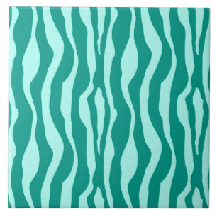 Zebra's - Turquoise en Aqua Tegeltje