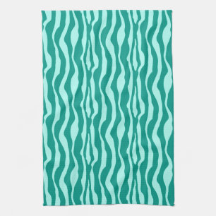 Zebra's - Turquoise en Aqua Theedoek