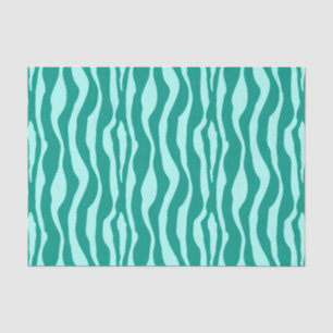 Zebra's - Turquoise en Aqua Tissuepapier