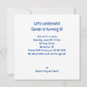 Zebra's vieren, zebra verjaardagsuitnodiging kaart (Achterkant)