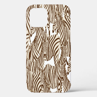 Zebra's, wilde savanne, naadloos patroon iPhone 12 hoesje