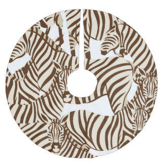 Zebra's, wilde savanne, naadloos patroon kerstboom rok