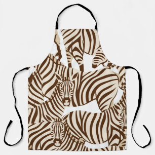 Zebra's, wilde savanne, naadloos patroon schort
