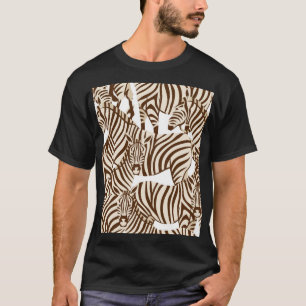 Zebra's, wilde savanne, naadloos patroon t-shirt