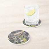 ZEBRAS ZANDSTEEN ONDERZETTER (Zijkant)