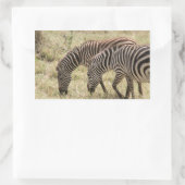 zebrasgras rechthoekige sticker (Tas)