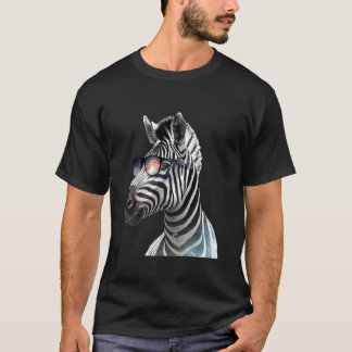 Zebrasonnebril Kunstwerk Afrikaanse Dierenliefhebb T-shirt