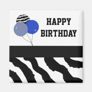 Zebrastreep Verjaardagsballonnen Magneet